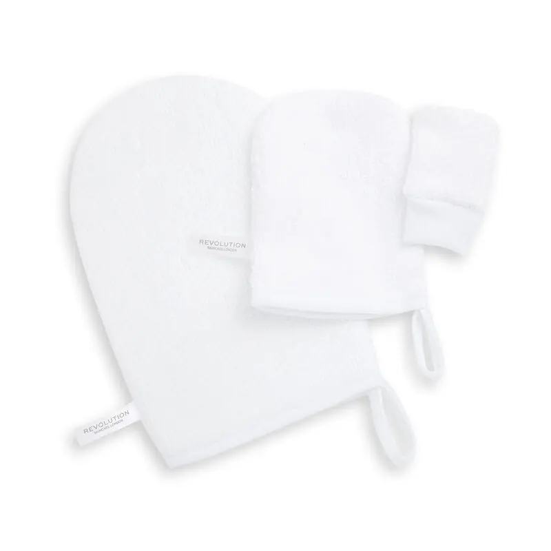 Revolution Skincare Reusable Soft Cleansing Mitts sminklemosó kesztyűk Utolsó esély