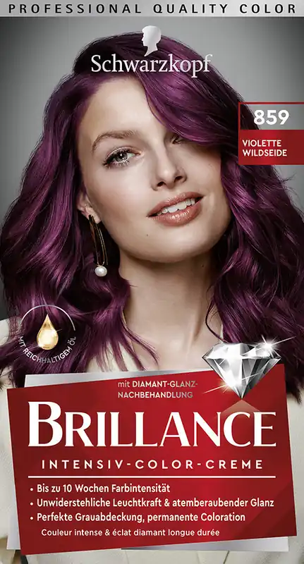 Schwarzkopf Brillance hajfesték - Intensive Color Cream - 859 Silky Purple Akció