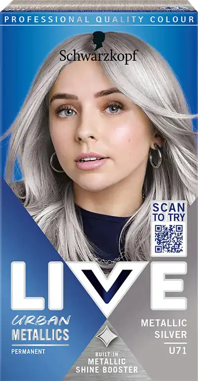 Utolsó esély Schwarzkopf hajfesték - Live Urban Metallics - U71 Metallic Silver