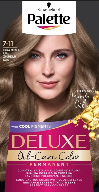 Schwarzkopf Palette hajfesték - Deluxe - 7-11 Cool Medium Blond Szuper akció