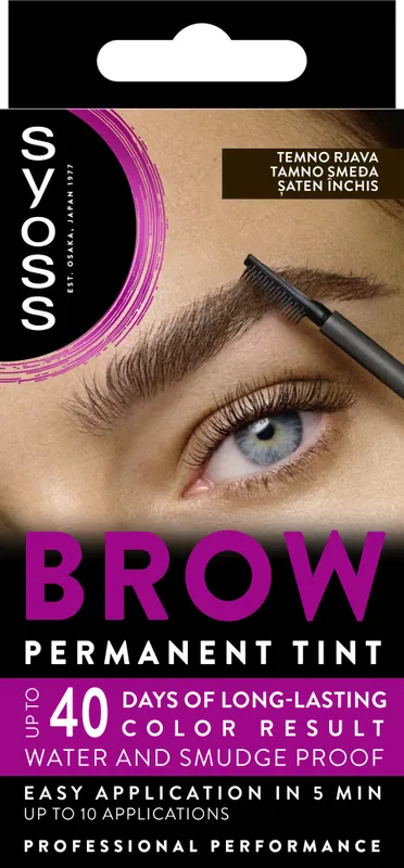 Syoss-tartós szemöldökfesték- Brow Tint - Dark Brown Kedvezményes ár