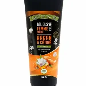 Legkelendőbb Femme Douce krémes tusfürdő argán, homoktövis és méh mézzel 100 ml, nagykereskedés, Verre de Nature