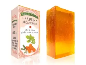 Regeneráló szappan homoktövis olajjal és illó citromfű olajjal 100g, nagykereskedés, Verre de Nature Kiárusítás