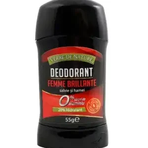 Azonnali szállítás Deosticck zsályával, komlóval és mályvával Femme Brillante 55 g, nagykereskedelem, Verre de Nature