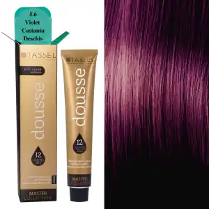 Exkluzív ajánlat Hajfesték 12 tápláló olajjal és kevés ammóniával Dousse Tassel no 5.6, Light Chestnut Violet 100ml, nagyker, Tassel