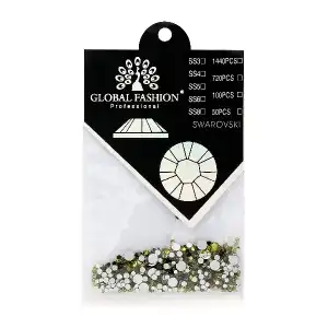 Prémium Swarovski típusú körömkristályok, mix, olíva szín 16957,...