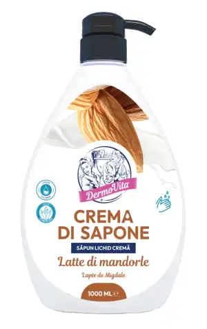 DERMOVITA - FOLYÉKONY KRÉMSZAPPAN MANDULATEJJEL - 1000 ML,... Kedvezményes ár