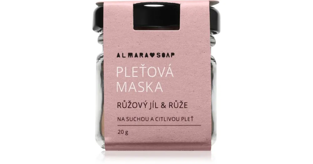 Csak ma Almara SoapFace Pink Clay & Rose nyugtató arcmaszk a nagyon száraz és érzékeny bőrre