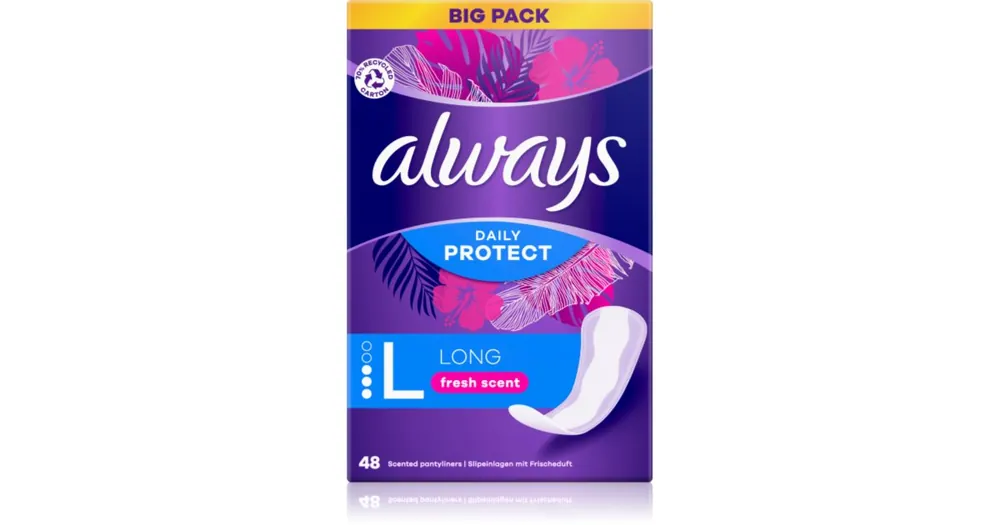 Bestseller AlwaysDaily Protect Long Fresh Scent tisztasági betétek illatosított