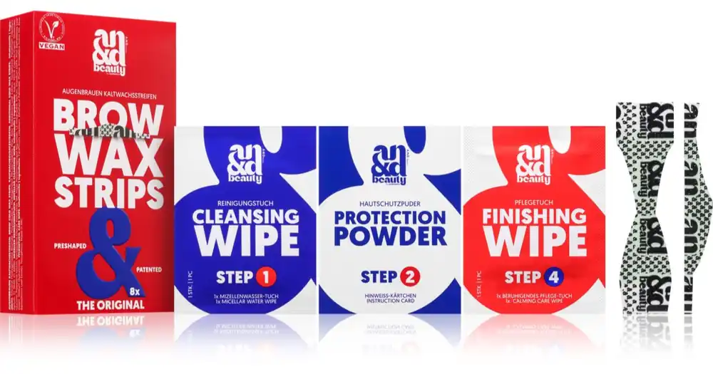 A.N.D. BeautyWax Strips Brow szőrtelenítő gyantacsík szemöldökre Újdonság
