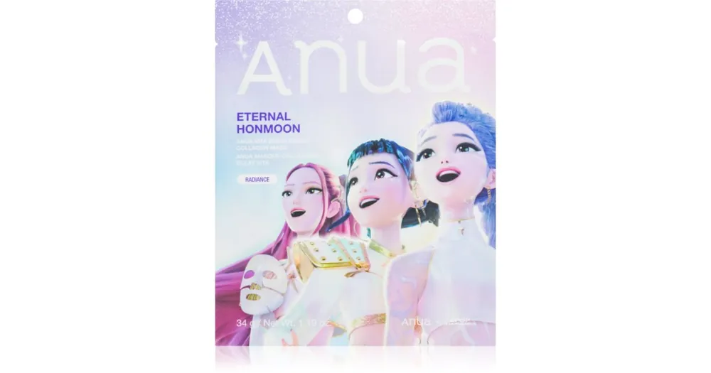 AnuaK-Pop Demon Hunters Vita Brightening Collagen Mask fehérítő gézmaszk kollagénnel Azonnal elérhető