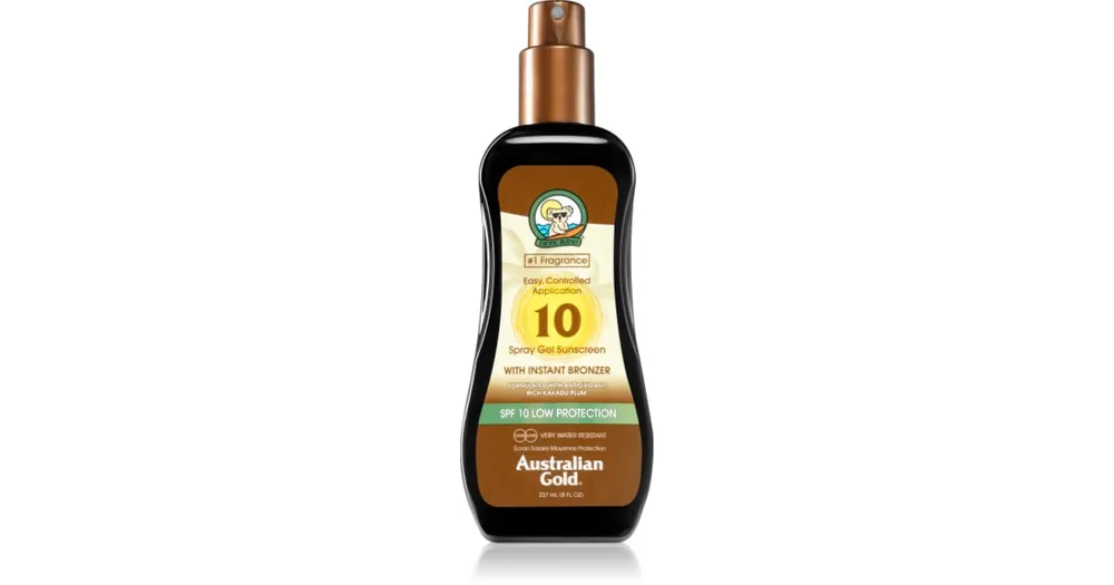 Australian GoldSpray Gel Sunscreen With Instant Bronzer napvédő spray bronzosítóval Ajánlat