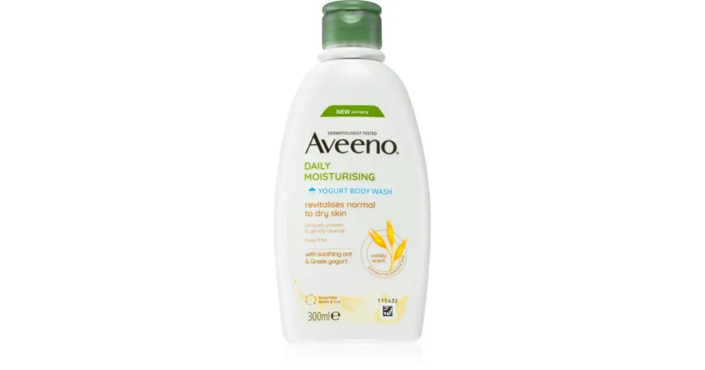AveenoDaily Moisturising Yoghurt body wash tápláló tusoló gél Prémium