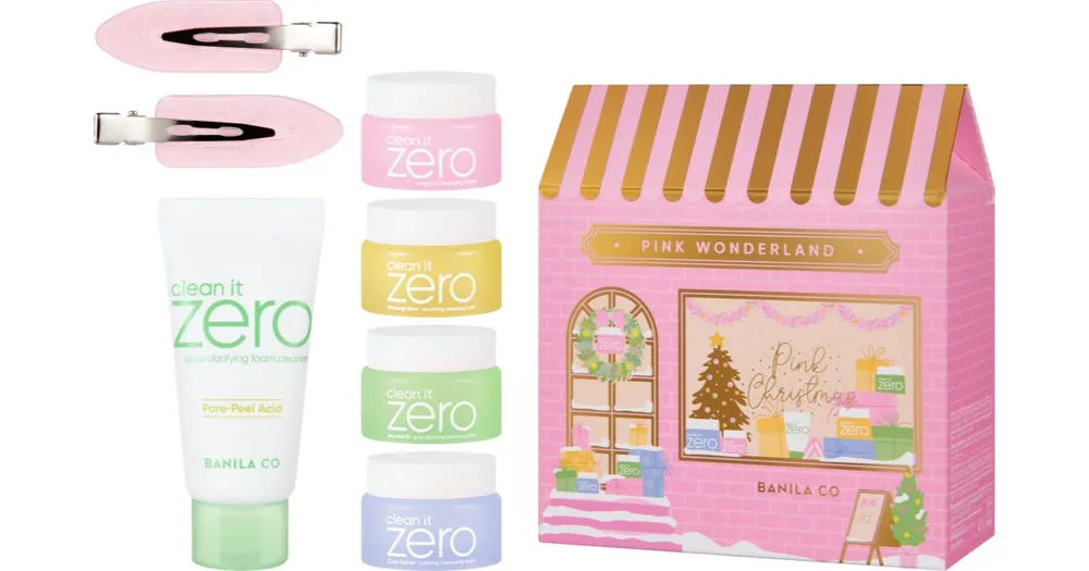 Banila Co.clean it zero Pink Wonderland Special Set karácsonyi ajándékszett a bőr tökéletes tisztításához Népszerű