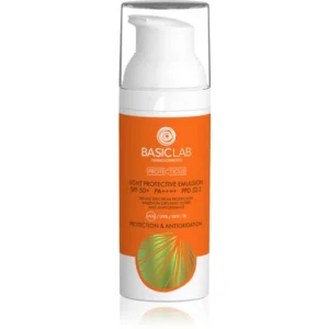 BasicLabDermocosmetics Protecticus könnyű emulzió, amely védelmet nyújt a külső hatásoktól SPF 50+ Szuper ajánlat