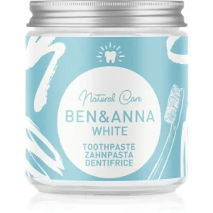 Biztonságos fizetés BEN&ANNANatural Toothpaste White fogkrém üvegtégelyben fehérítő hatással