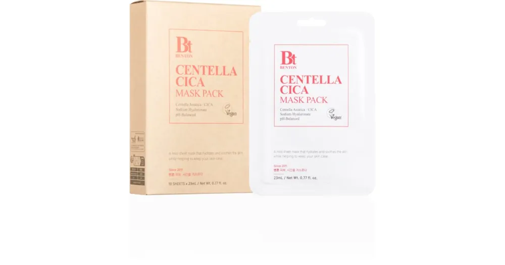 Outlet BentonGoodbye Redness Centella nyugtató hatású gézmaszk problémás és pattanásos bőrre