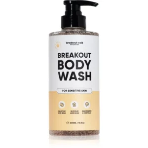 Olcsóbb breakout + aidBody Wash tusfürdő pattanásos bőrre AHA- és BHA-savakkal