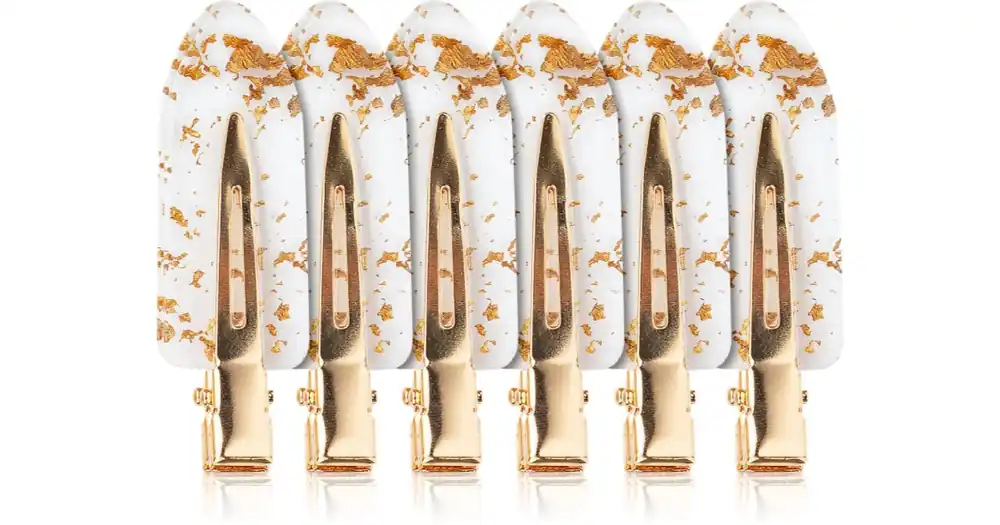 Expressz kézbesítés BrushworksGold Flake No Crease Clips hajtű átlátszó