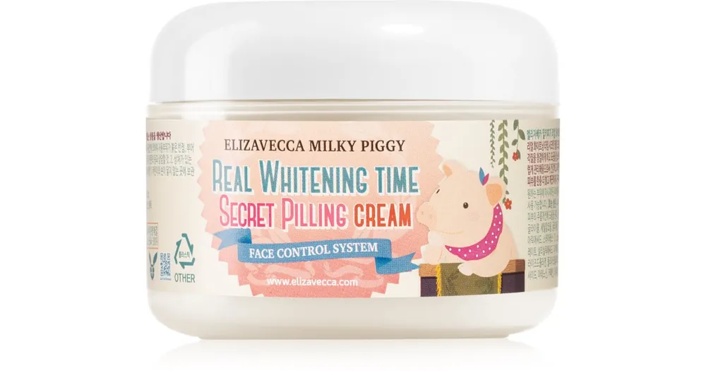 ElizaveccaMilky Piggy Real Whitening Time Secret Pilling Cream hidratáló-puhító krém peeling hatással Kedvezmény
