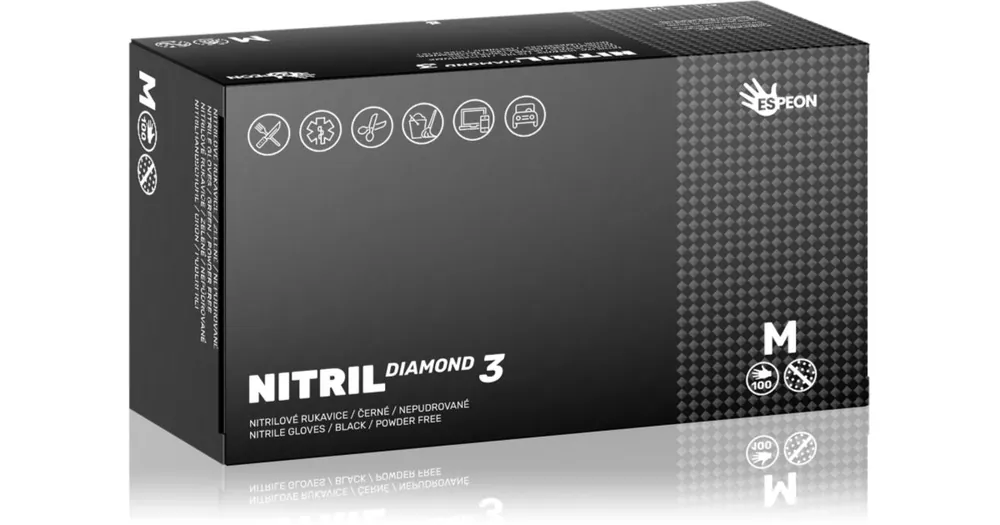 Azonnali szállítás EspeonDiamond3 púdermentes nitrilkesztyű