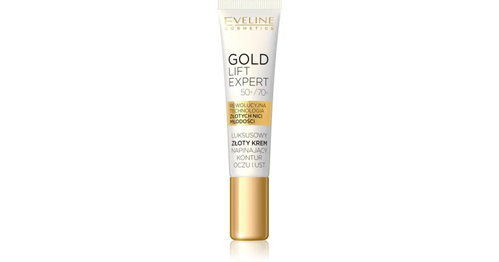 Újdonság Eveline CosmeticsGold Lift Expert kisimító krém a szem köré és a szájra