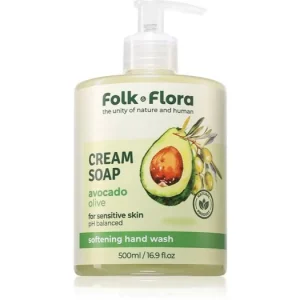 Folk & FloraAvocado & Olive folyékony szappan az érzékeny bőrre Kedvezményes ár
