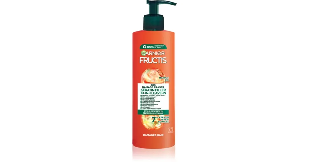 Nézd meg most GarnierFructis SOS Repair 10IN1 öblítést nem igénylő hajkúra