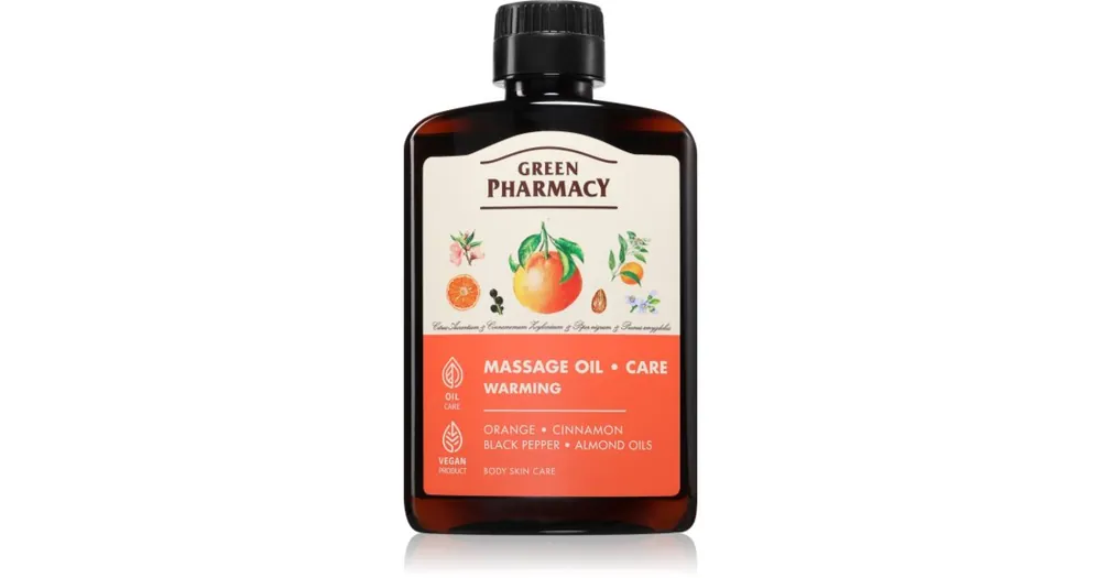 Green PharmacyEssential oils of Orange Massage Oil melegítő masszázsolaj Korlátozott ajánlat