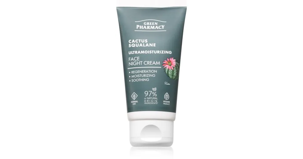 Green PharmacyCactus & Squalane Night Face Cream éjszakai hidratáló krém Vásárlói kedvenc