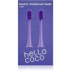 hello cocoElectric Toothbrush Heads Purple csere fejek a fogkeféhez Szuper ajánlat