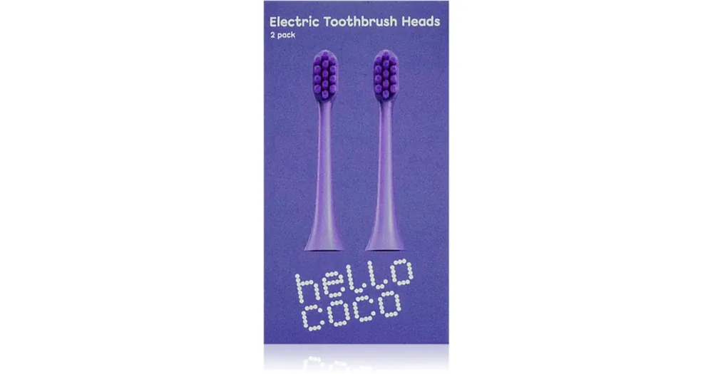 hello cocoElectric Toothbrush Heads Purple csere fejek a fogkeféhez Szuper ajánlat