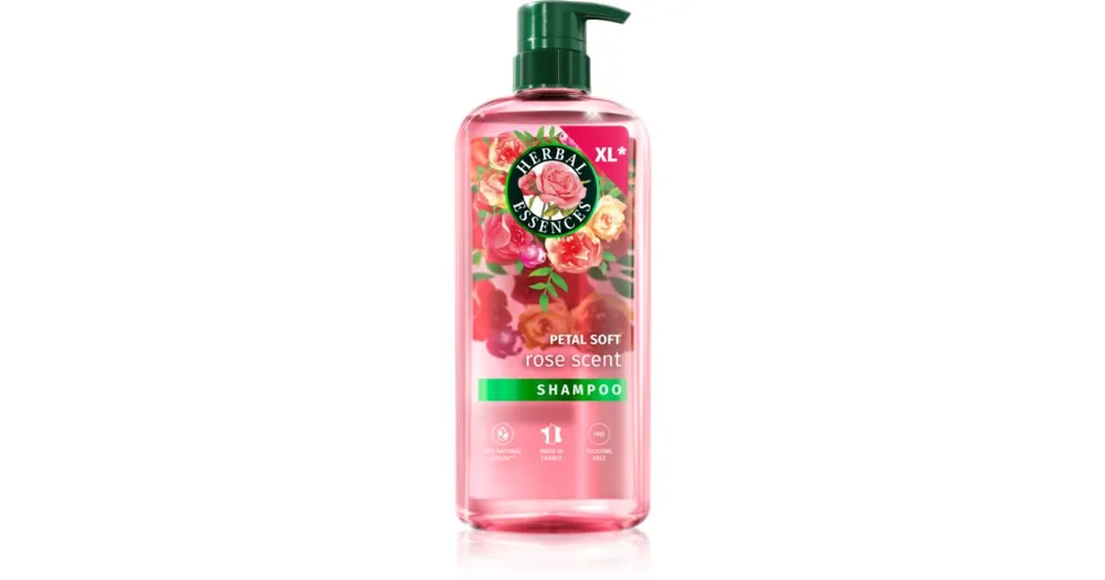 Árcsökkenés Herbal EssencesPetal Soft Rose Scent intenzíven tápláló sampon száraz hajra