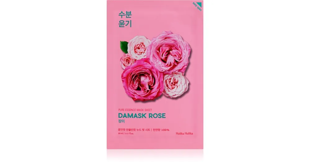 Holika HolikaPure Essence Damask Rose hidratáló és revitalizáló arcmaszk Biztonságos vásárlás