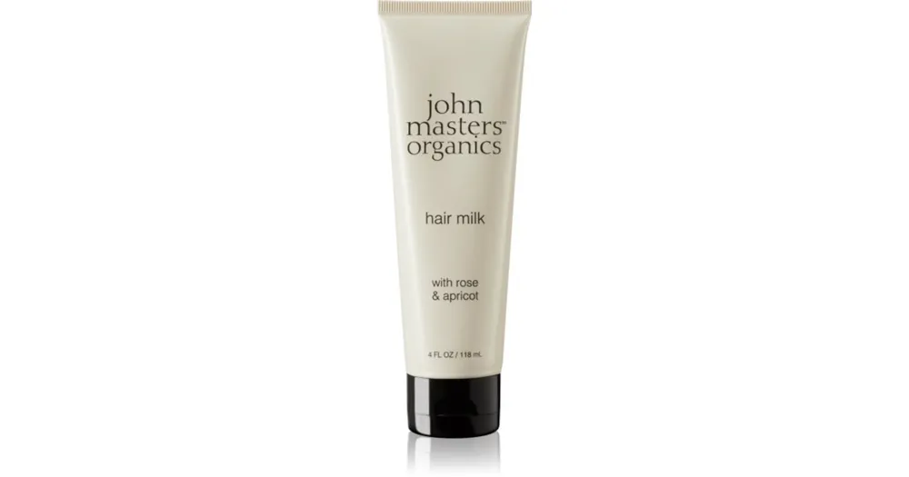 John Masters OrganicsRose & Apricot Hair Milk öblítést nem igénylő tej a hajra a száraz hajvégekre Népszerű