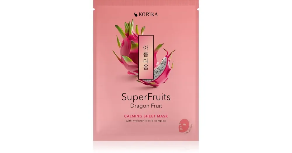 KORIKASuperFruits Dragon Fruit - Calming Sheet Mask nyugtató hatású gézmaszk Kiárusítás
