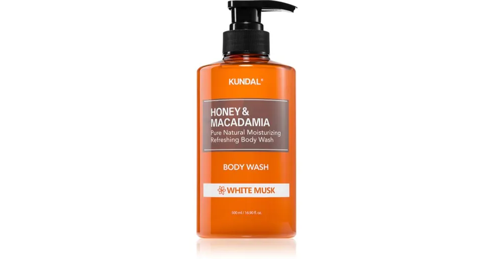 KUNDALHoney & Macadamia White Musk gyengéd tusfürdő gél hidratáló hatással Akció