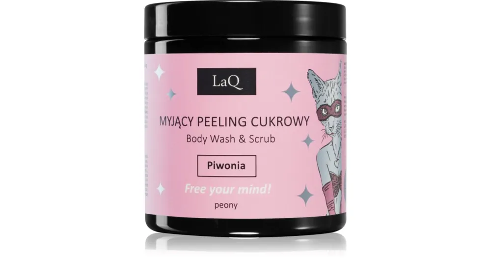 LaQKitten Peony tisztító peeling testre Ne maradj le