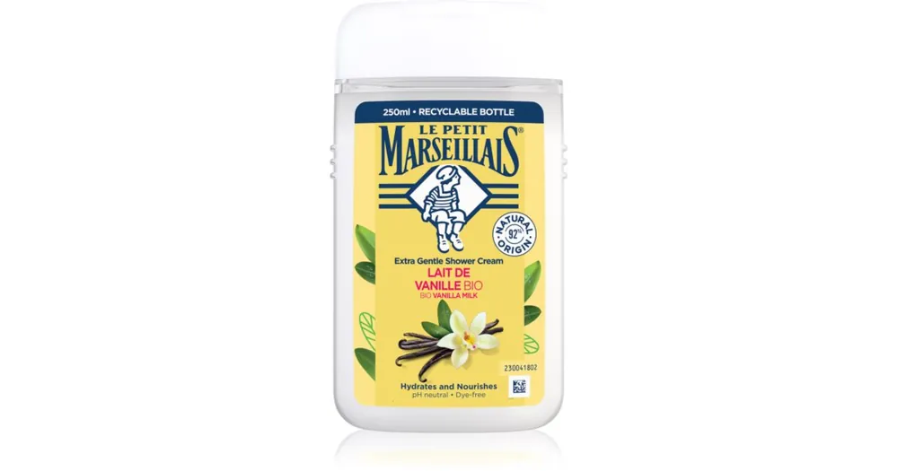 Vedd meg online Le Petit MarseillaisVanilla Milk BIO krémes tusoló gél