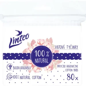 Azonnali szállítás LinteoNatural Cotton Buds fültisztítók tasakban