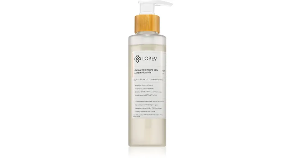 Szezonális akció LobeyBody Care Gel na holení pro tělo a intimní partie borotválkozó testgél az intim részekre