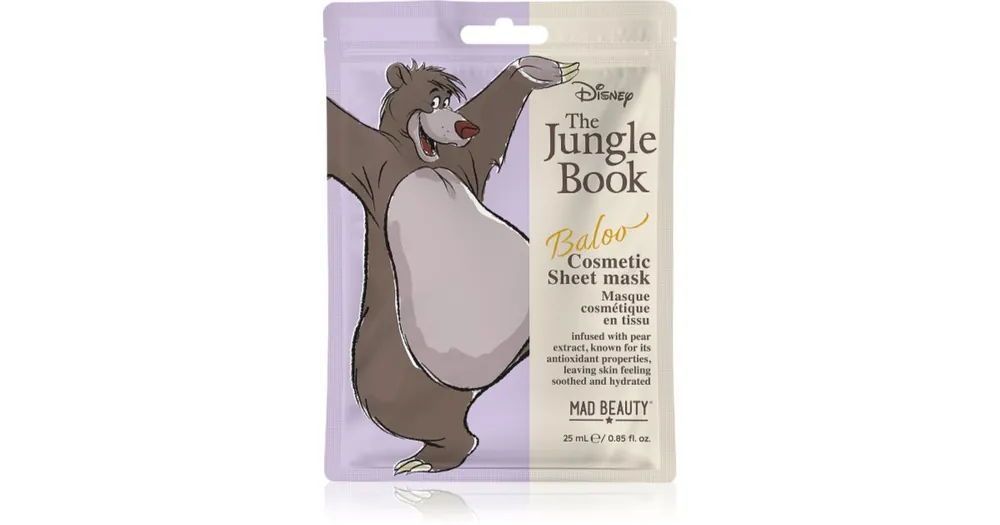 Exkluzív ajánlat Mad BeautyThe Jungle Book Sheet Mask - Baloo arcmaszk