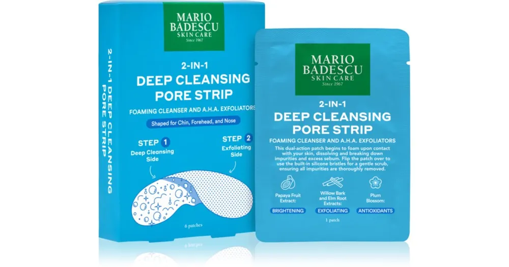 Expressz szállítás Mario Badescu2-in-1 Deep Cleansing Pore Strip tapasz problémás bőrre 2 az 1-ben