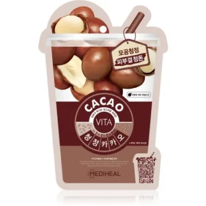 Outlet MEDIHEALVita Mask Cacao arcmaszk pórusok kitisztításáért és a matt bőrért