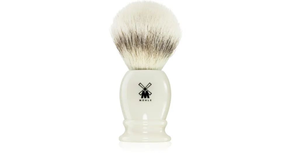 MühleSilvertip Fibre Ivory Resin borotválkozó ecset Azonnali szállítás
