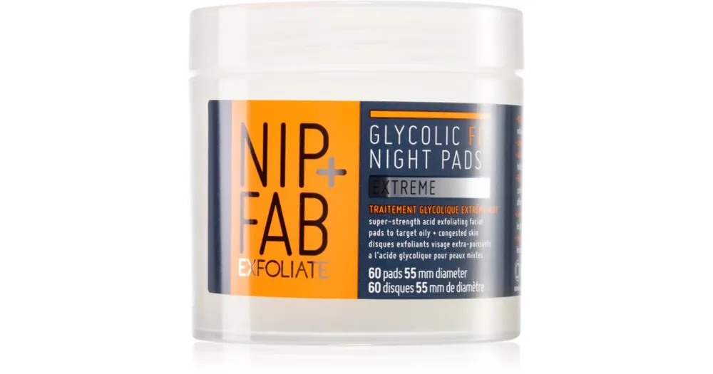Kihagyhatatlan ajánlat NIP+FABGlycolic Fix Extreme tisztító vattakorong éjszakára