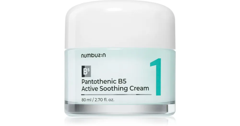 NumbuzinNo. 1 Pantothenic B5 Active Soothing Cream nyugtató arckrém hidratáló hatással Végkiárusítás