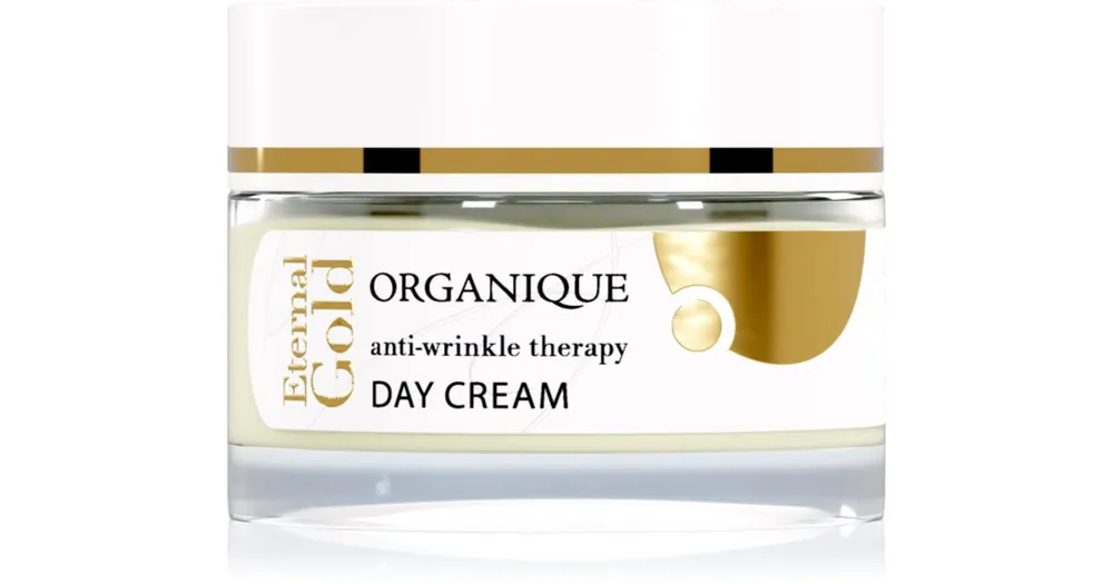 Újdonság OrganiqueEternal Gold Anti-Wrinkle Therapy nappali krém a ráncok ellen