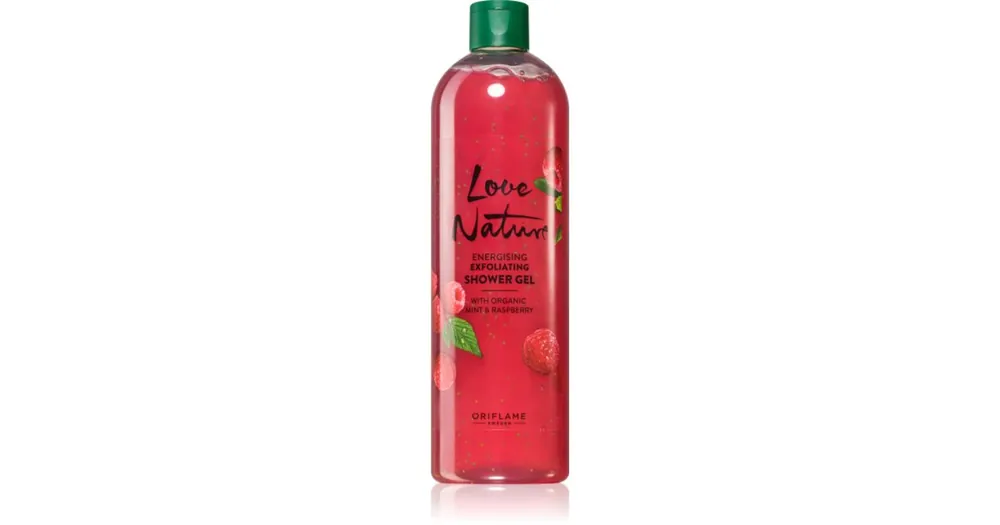 Kiárusítás OriflameLove Nature Organic Mint & Raspberry tisztító peelinges gél málna illatú