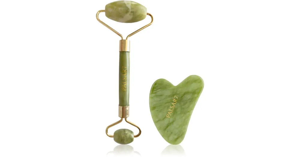 PALSAR7Massage Roller and Guasha Green Xiuyan Jade masszázs henger az arcra és masszázs szegédeszköz Kiárusítás